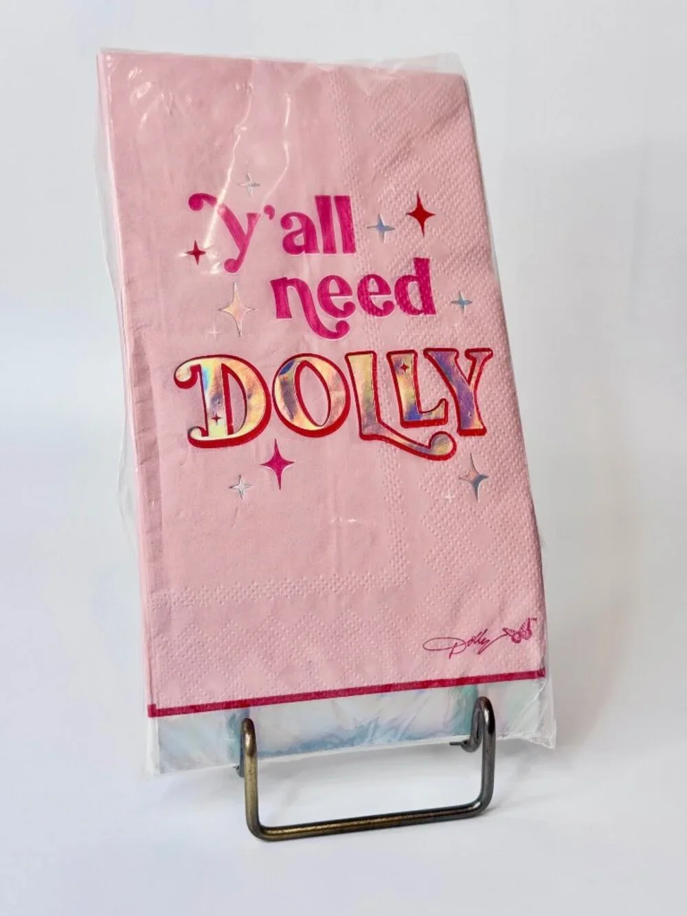 Dolly Parton Pink & Silver Holo Foil 